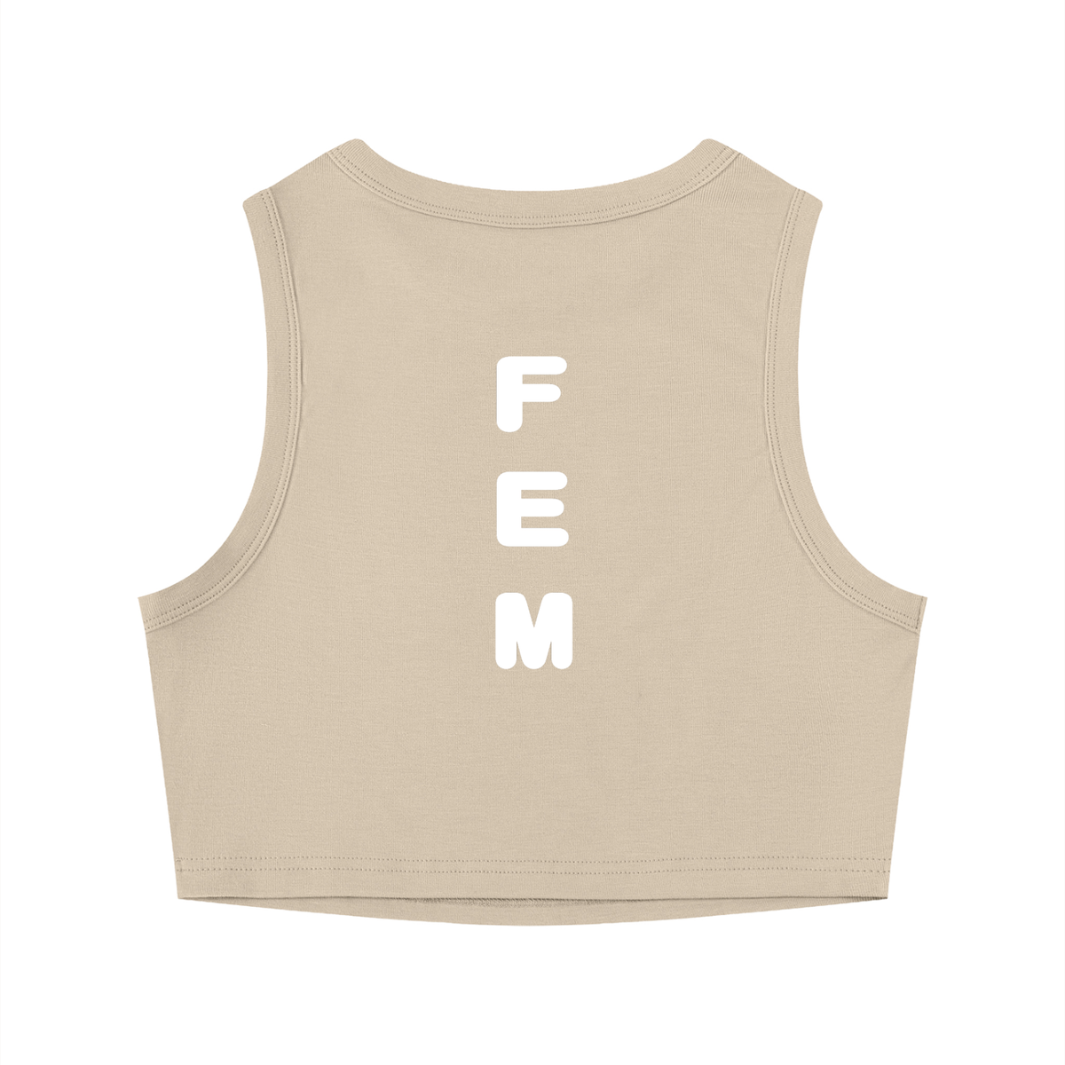 Tight Crewneck Crop Tank Top Icon | White Logo