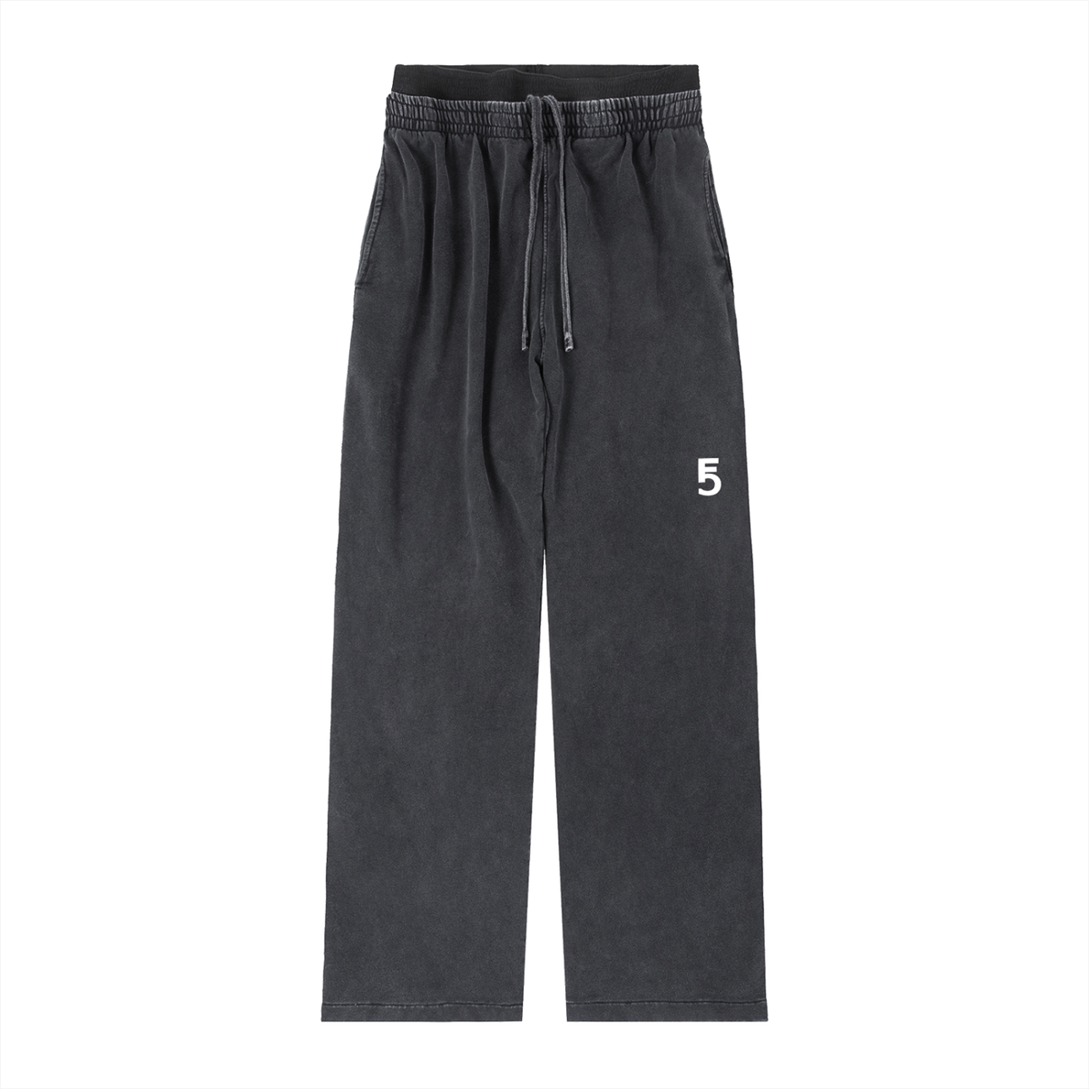 Vintage Washed Waist Pants | White Logo