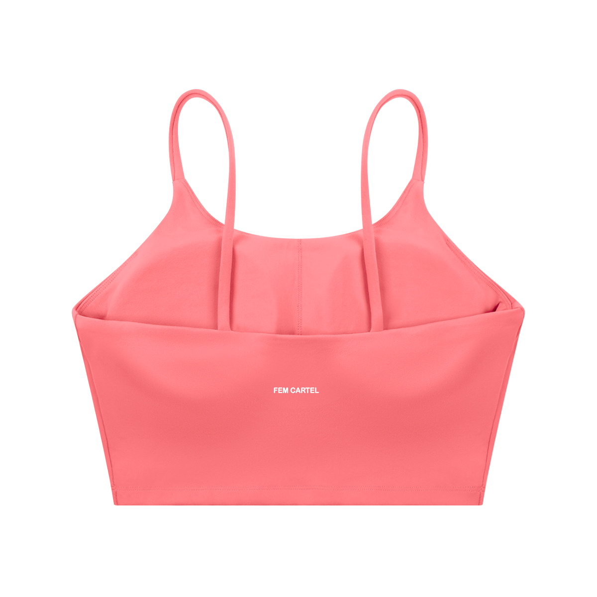 Spaghetti Strap Yoga Sports Bra Icon | White Logo
