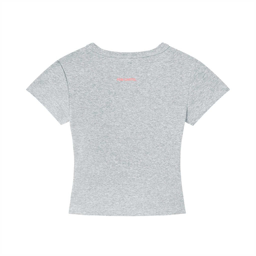 Cropped T-Shirt Script | Pink Logo