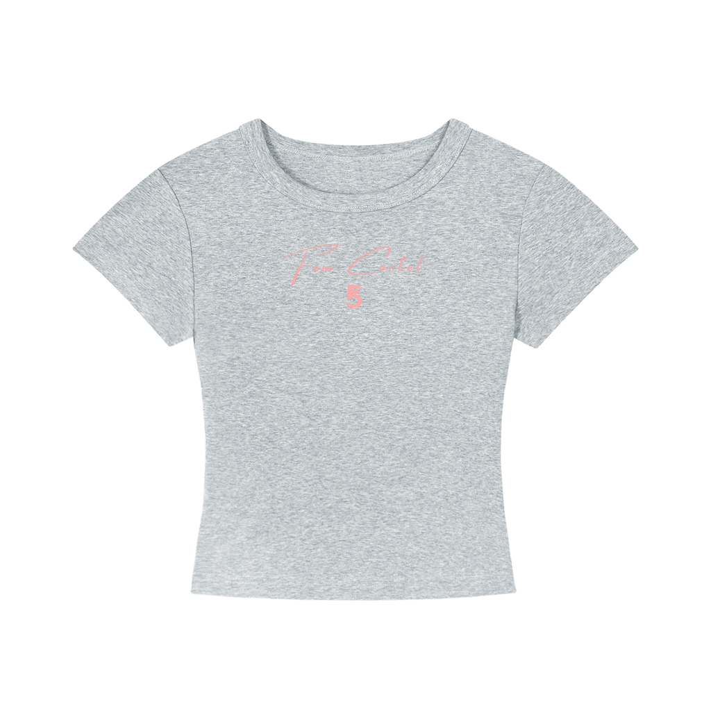 Cropped T-Shirt Script | Pink Logo