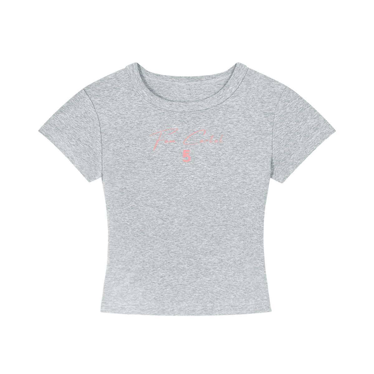 Cropped T-Shirt Script | Pink Logo