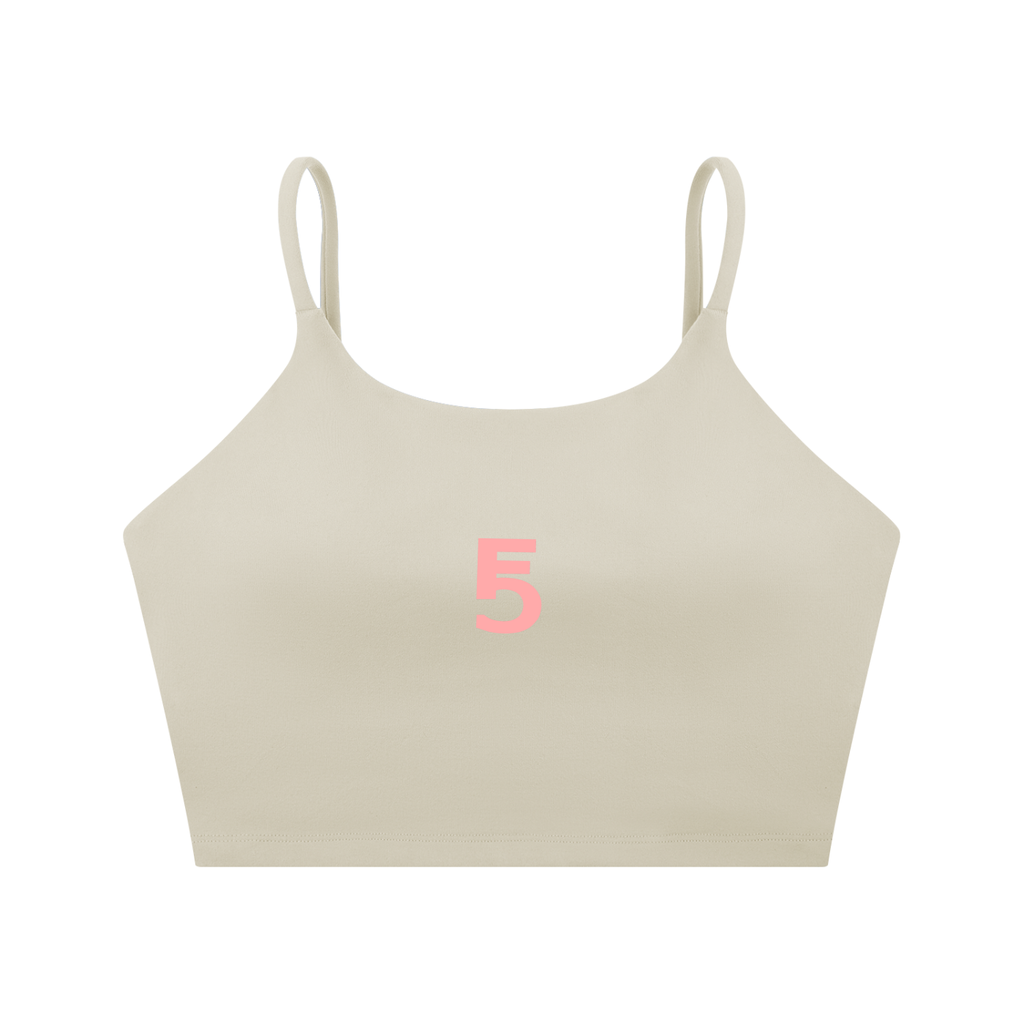 Spaghetti Strap Yoga Sports Bra Icon | Pink Logo