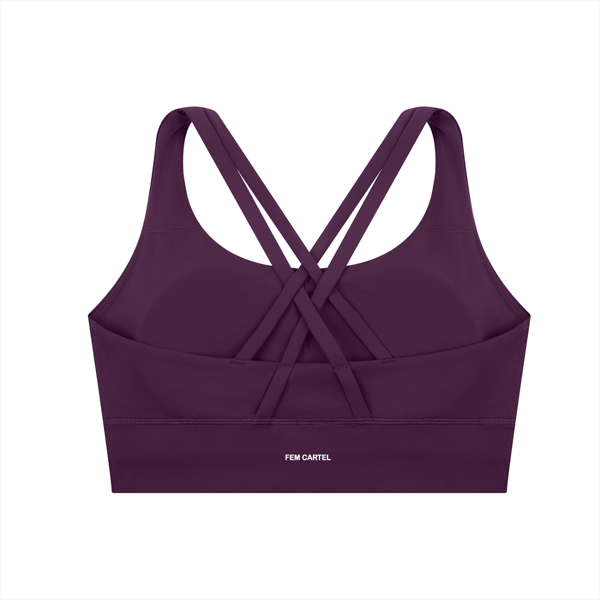 Strappy Criss-Cross Sports Bra | White Logo