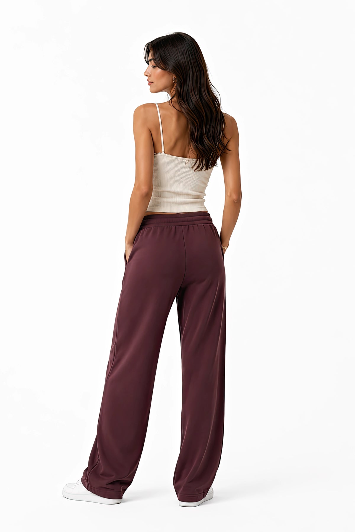Drawstring Straight-Leg Sweatpants Icon | White Logo