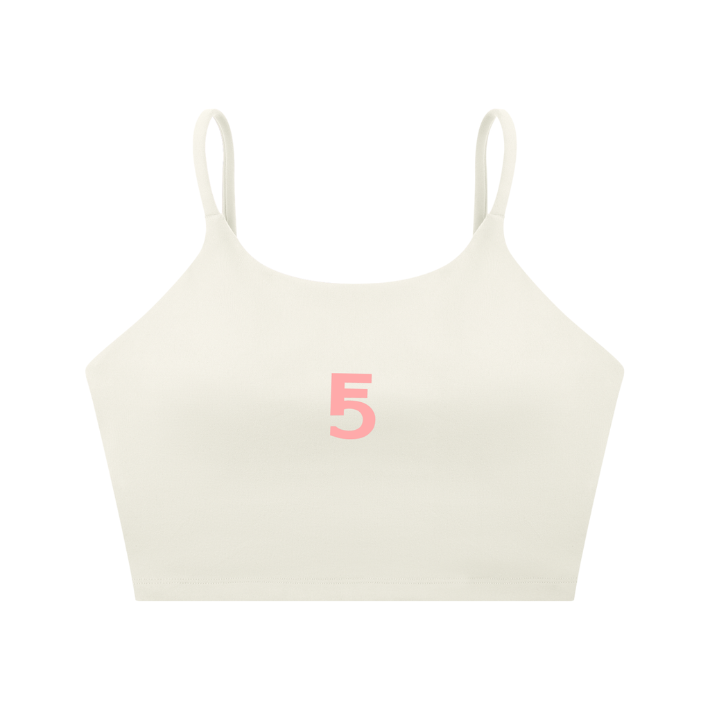 Spaghetti Strap Yoga Sports Bra Icon | Pink Logo