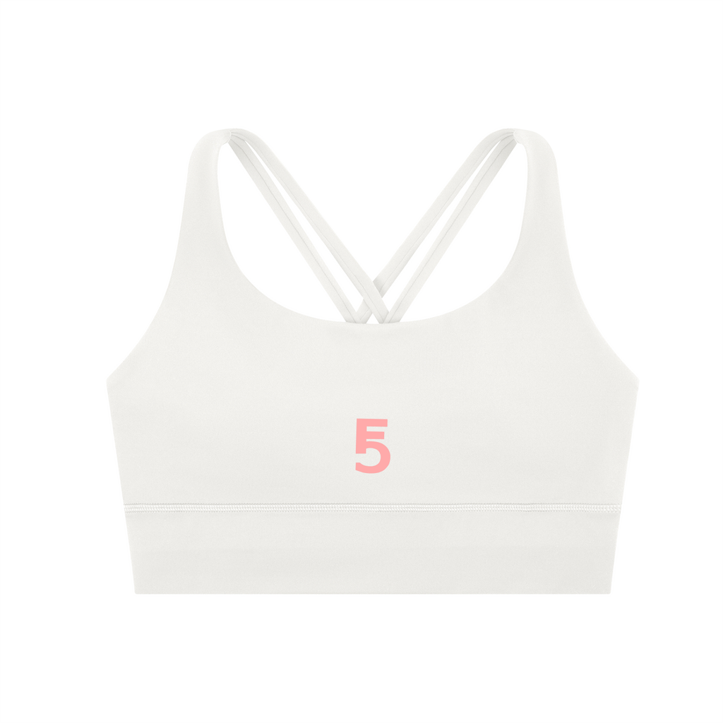 Strappy Criss-Cross Sports Bra Icon | Pink Logo