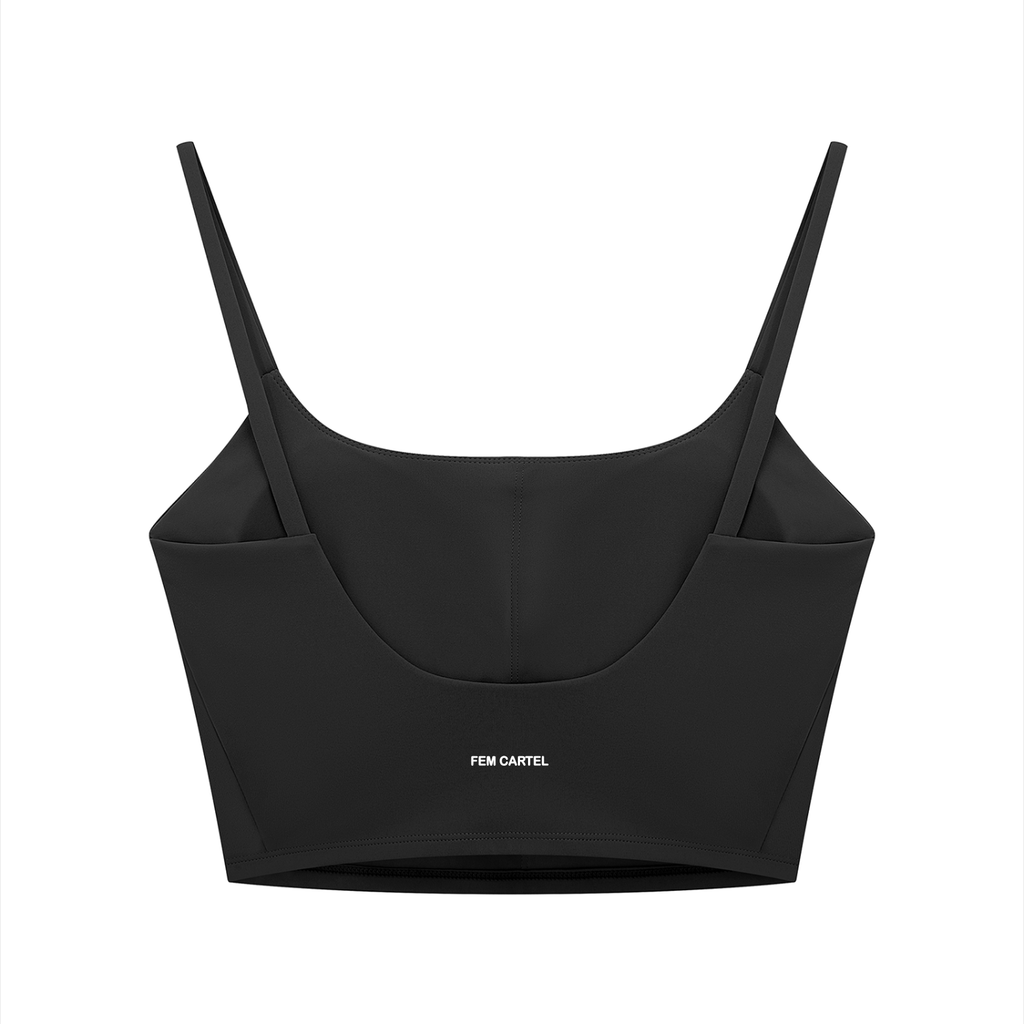 Solid Color Sports Bra Icon | White Logo