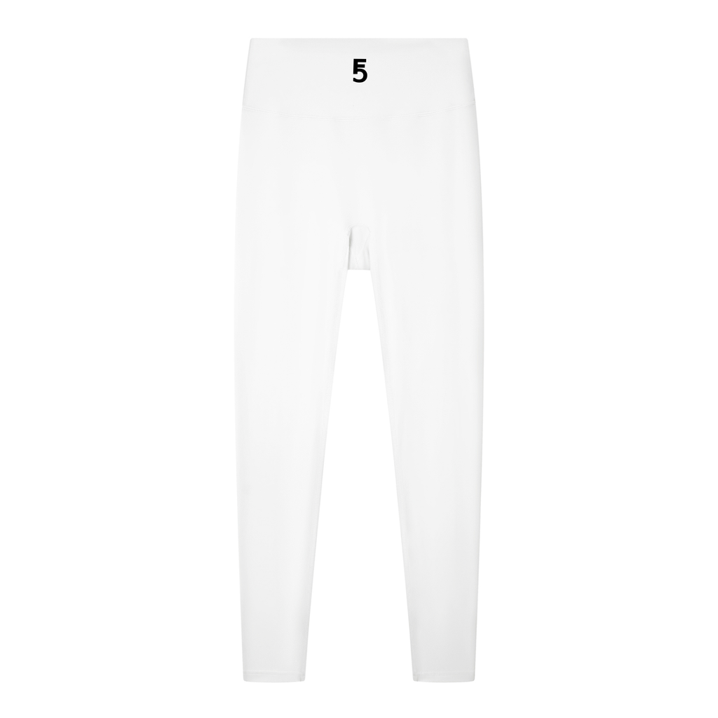Solid High Rise Leggings | Black Logo