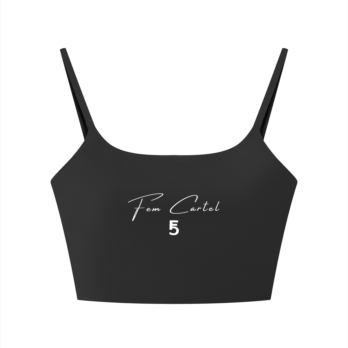 Solid Color Sports Bra Script | White Logo