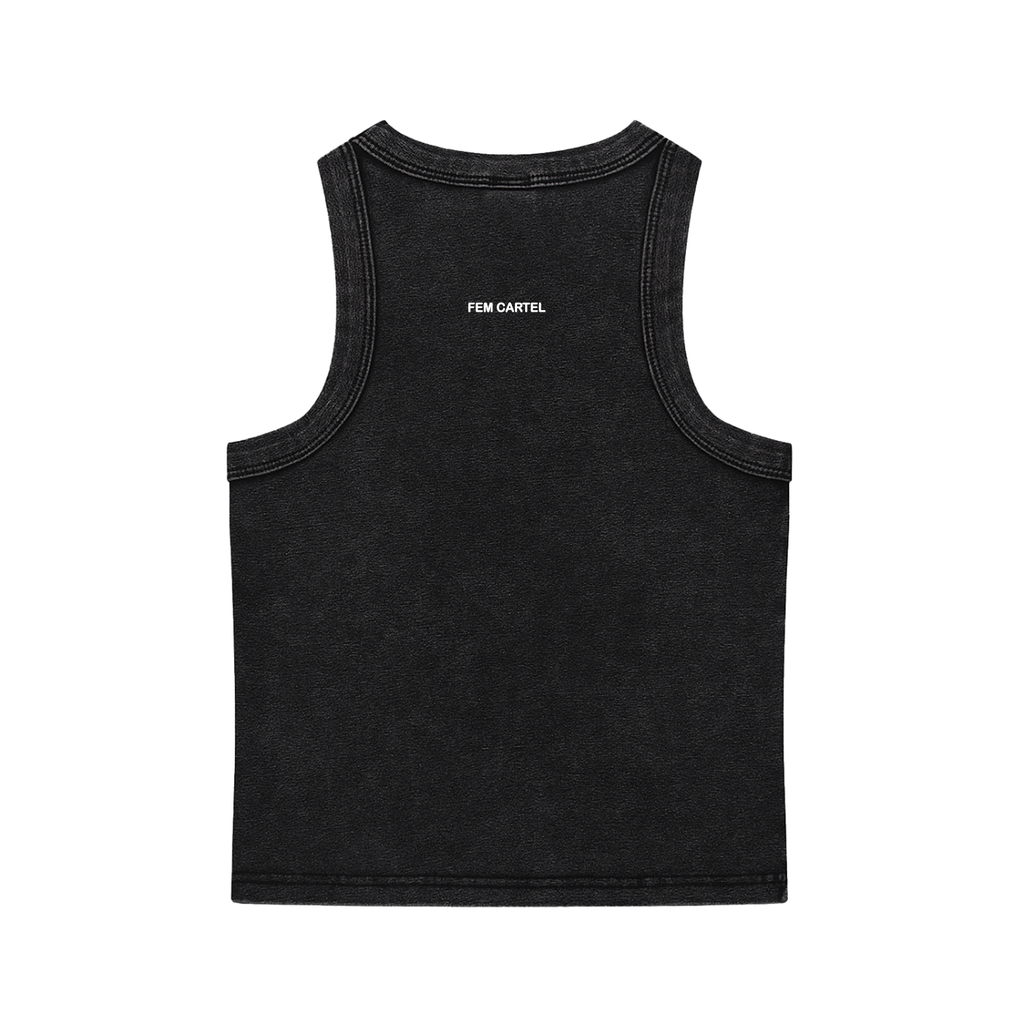 Snow Washed Tank Top Icon | White Logo