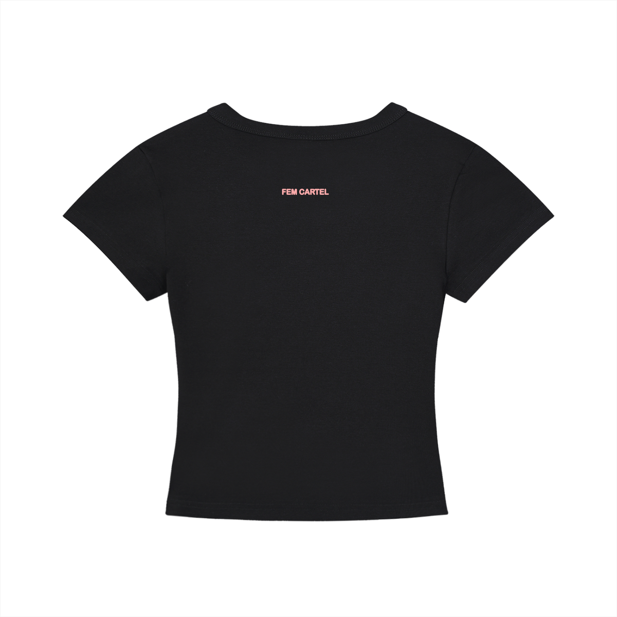 Cropped T-Shirt Script | Pink Logo