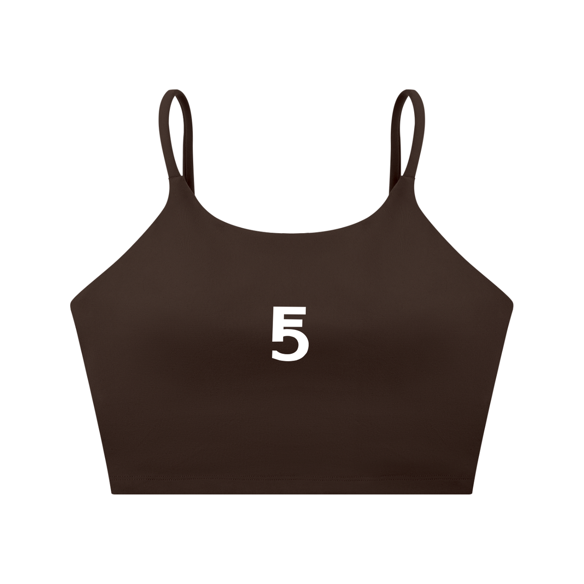 Spaghetti Strap Yoga Sports Bra Icon | White Logo