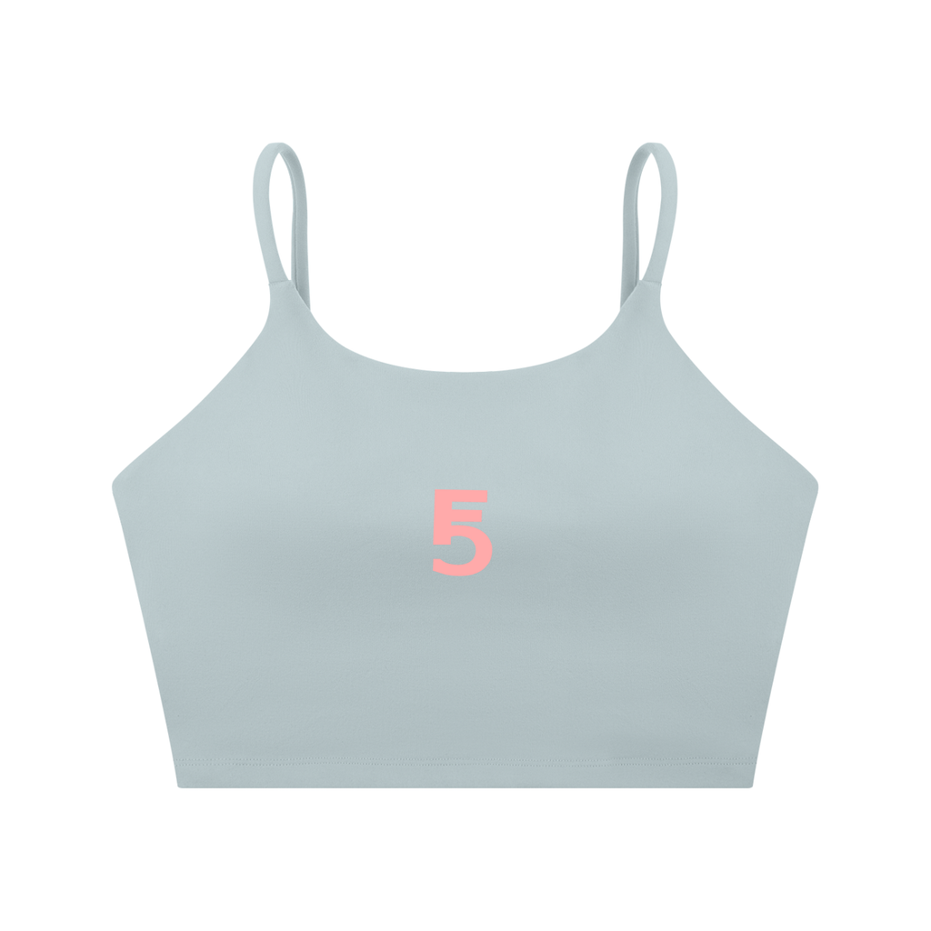 Spaghetti Strap Yoga Sports Bra Icon | Pink Logo