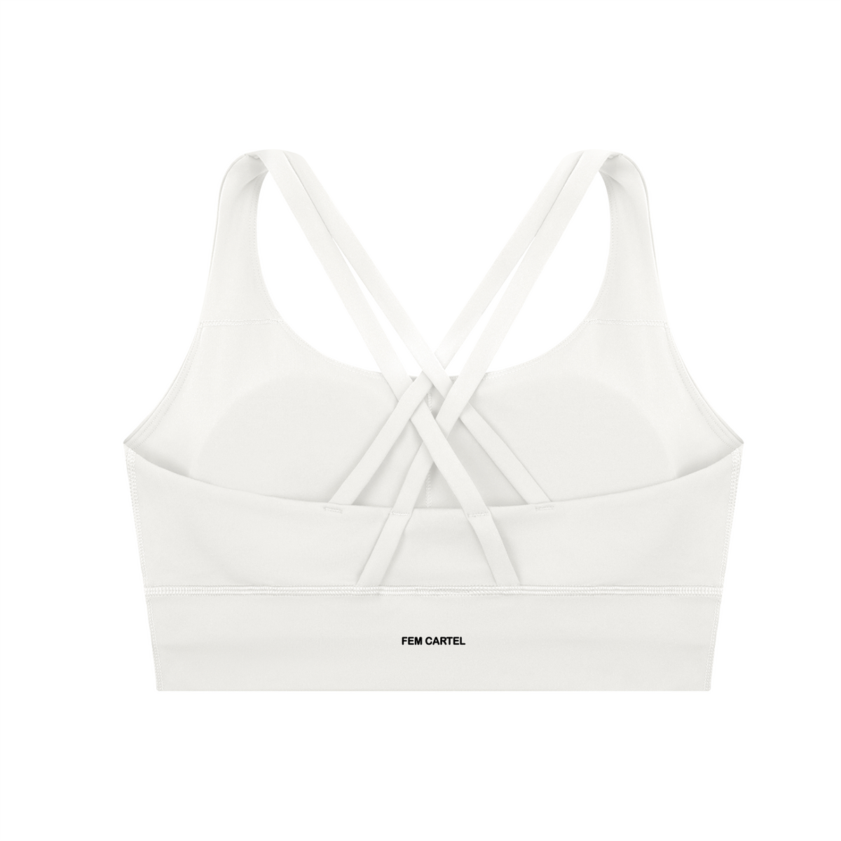 Strappy Criss-Cross Sports Bra | Black Logo