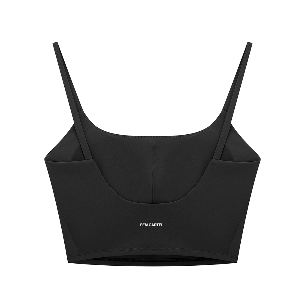 Solid Color Sports Bra Script | White Logo