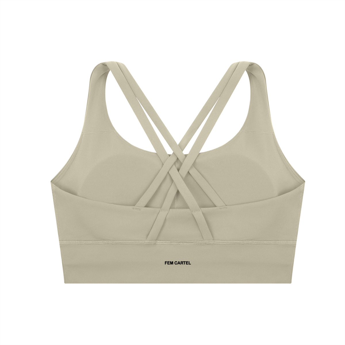 Strappy Criss-Cross Sports Bra | Black Logo