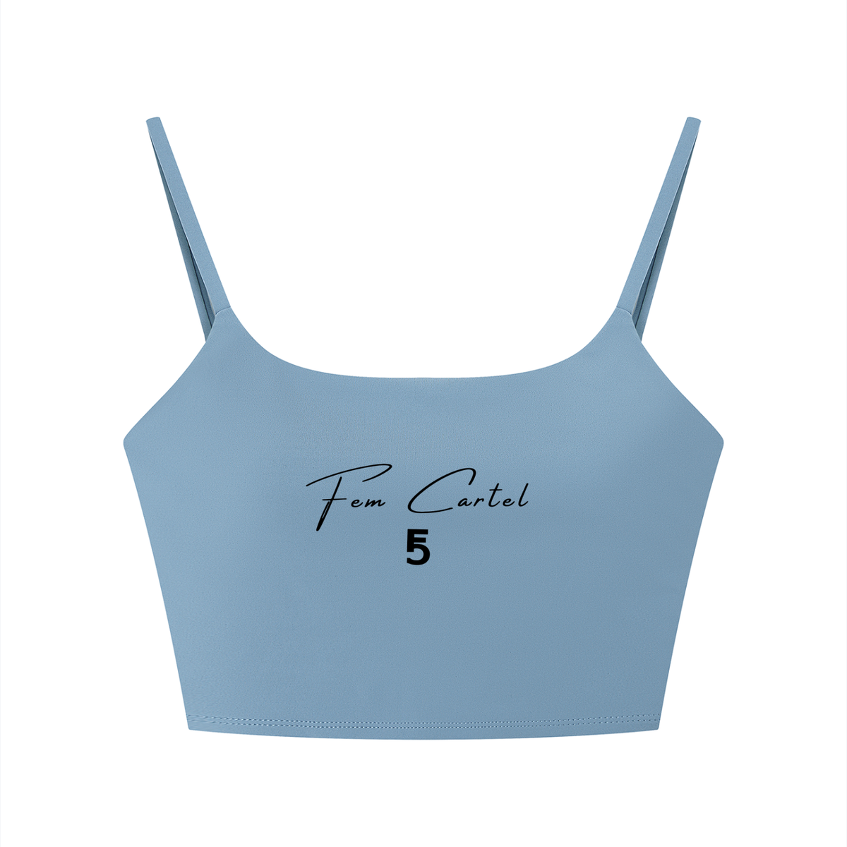 Solid Color Sports Bra Script | Black Logo