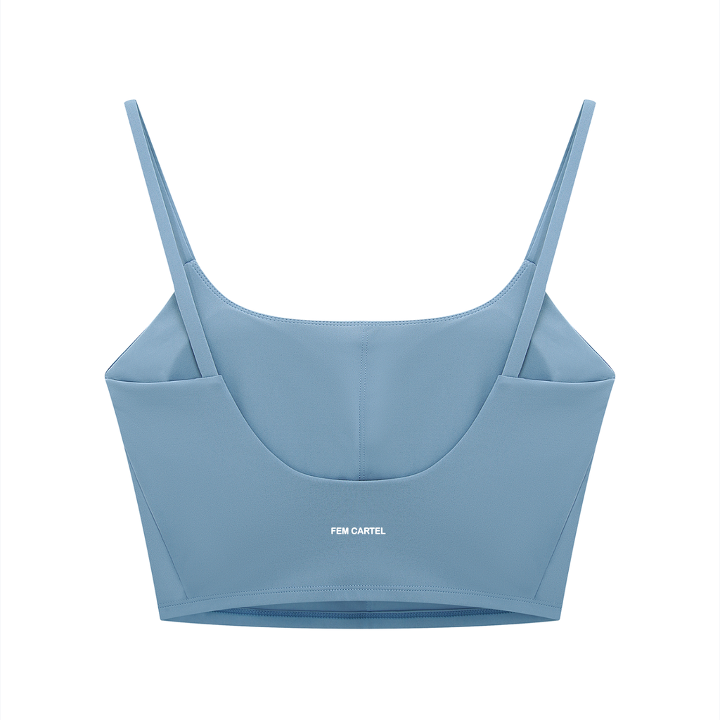 Solid Color Sports Bra Script | White Logo