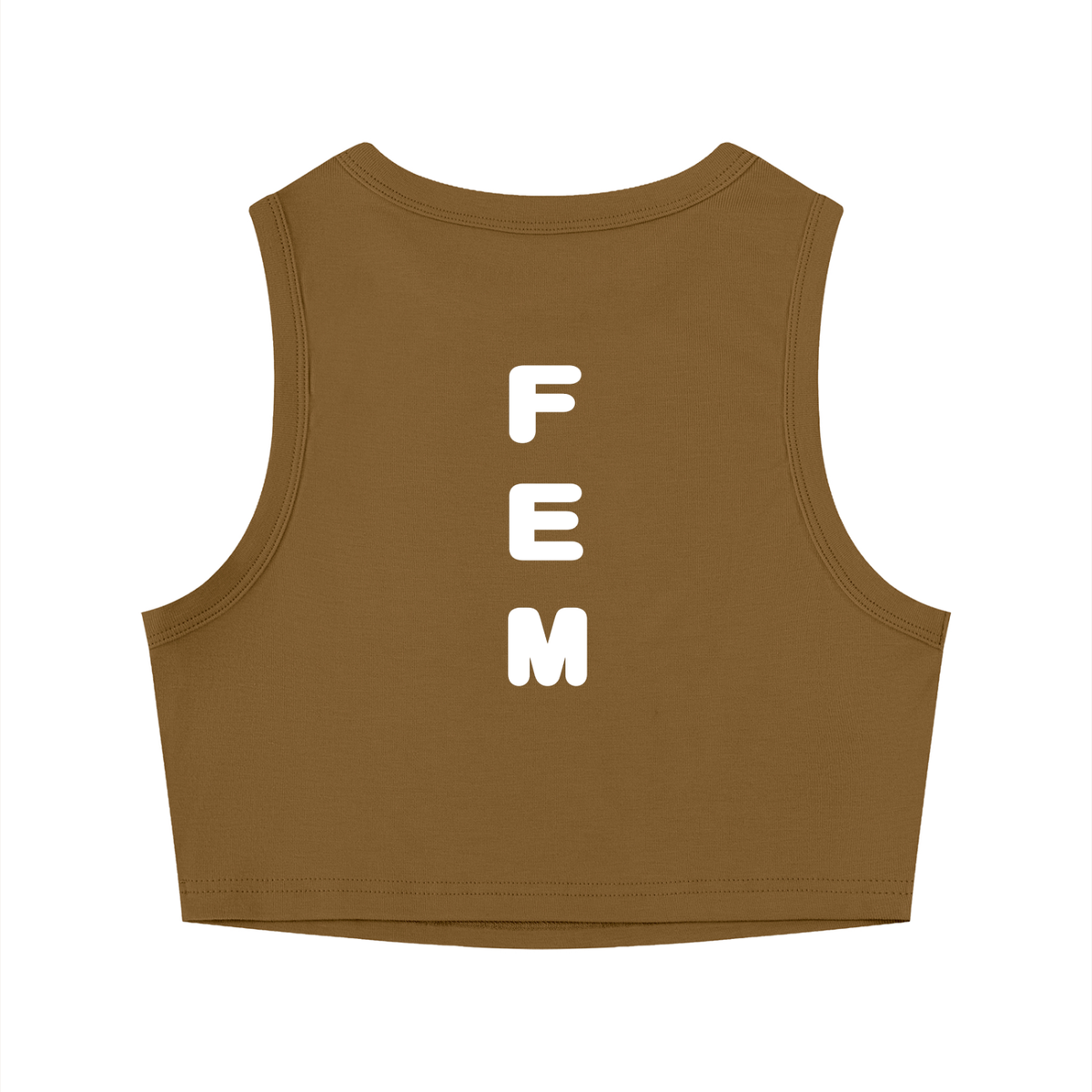 Tight Crewneck Crop Tank Top Icon | White Logo