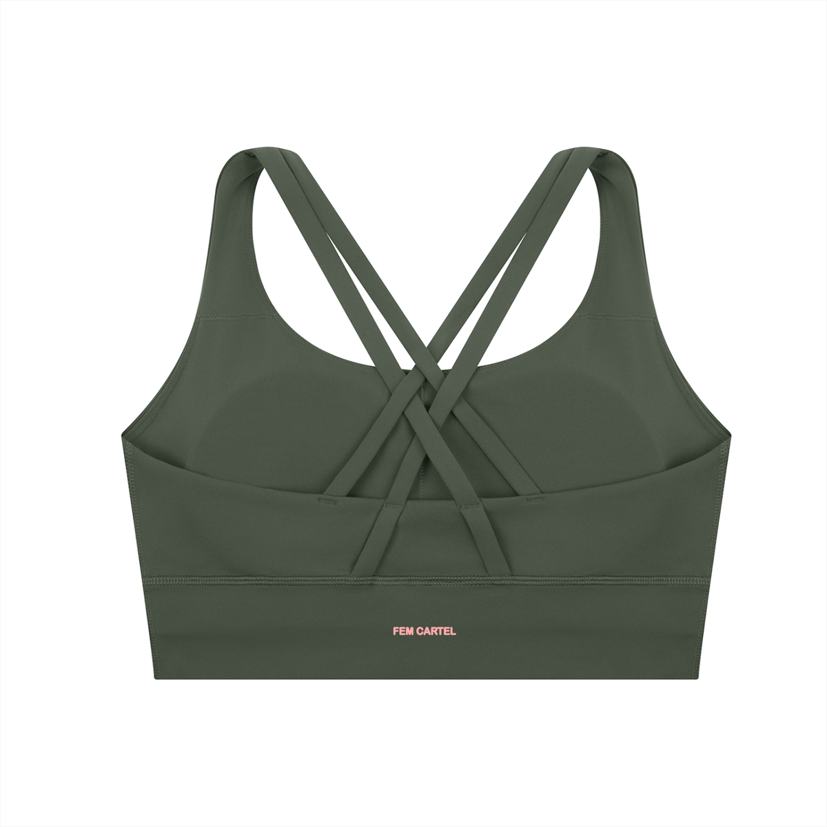 Strappy Criss-Cross Sports Bra Icon | Pink Logo
