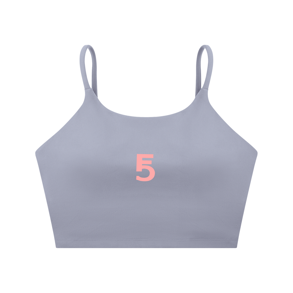 Spaghetti Strap Yoga Sports Bra Icon | Pink Logo