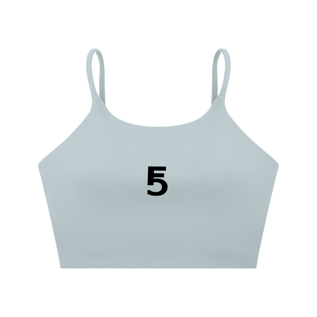 Spaghetti Strap Yoga Sports Bra Icon | Black Logo