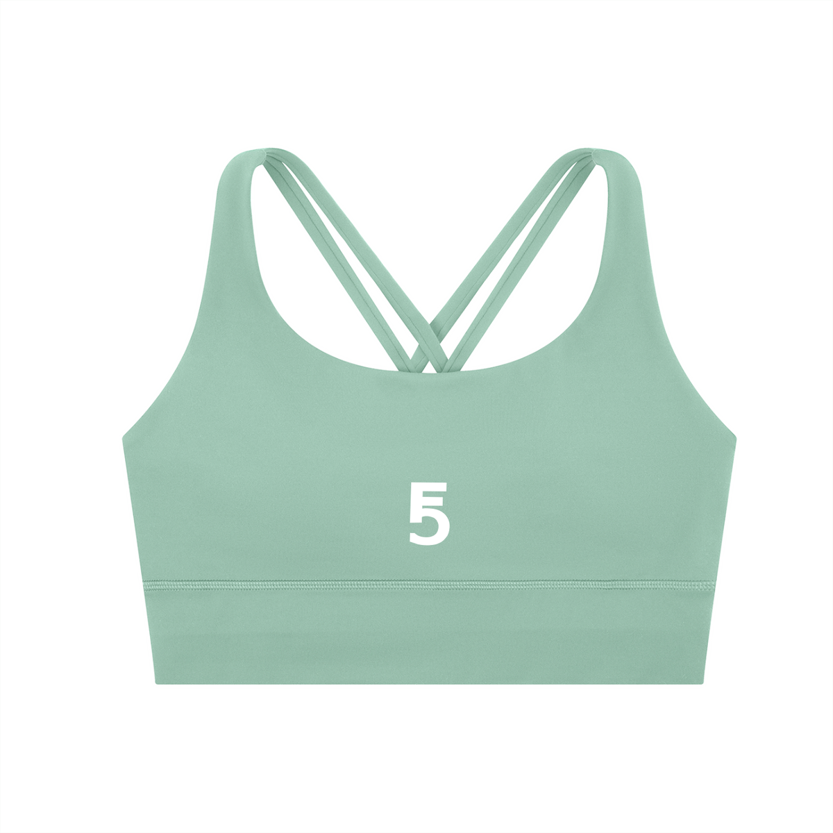 Strappy Criss-Cross Sports Bra | White Logo