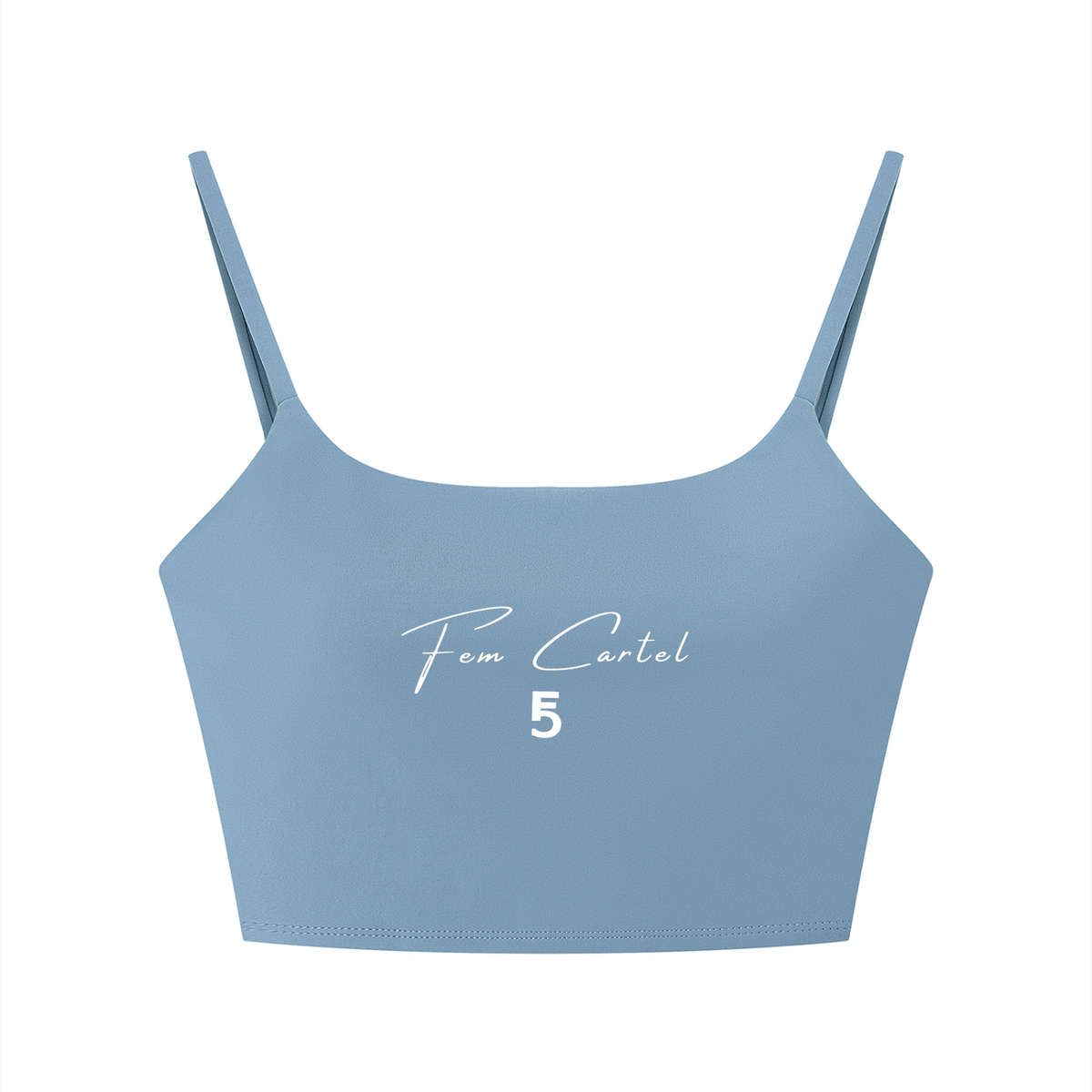 Solid Color Sports Bra Script | White Logo