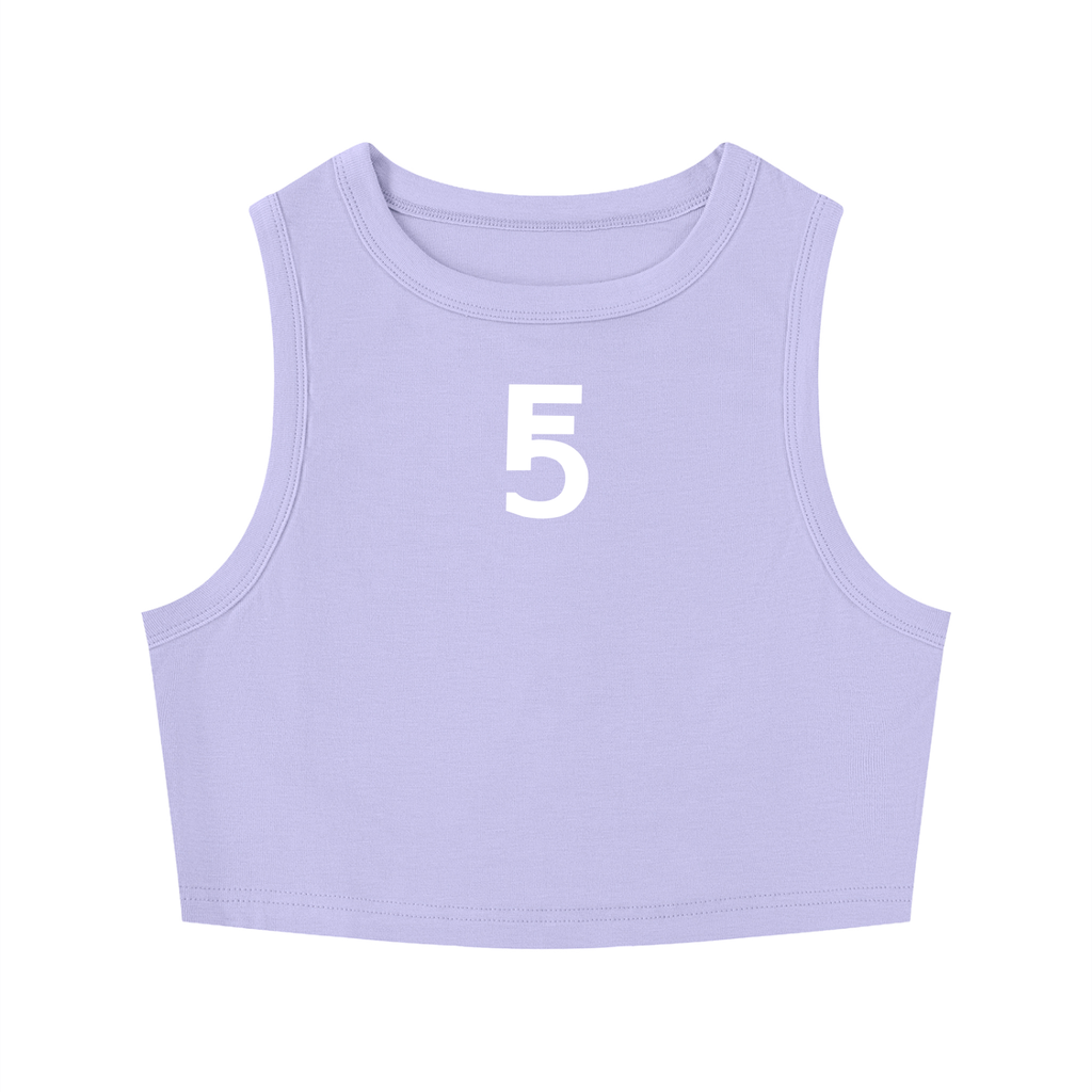Tight Crewneck Crop Tank Top Icon | White Logo