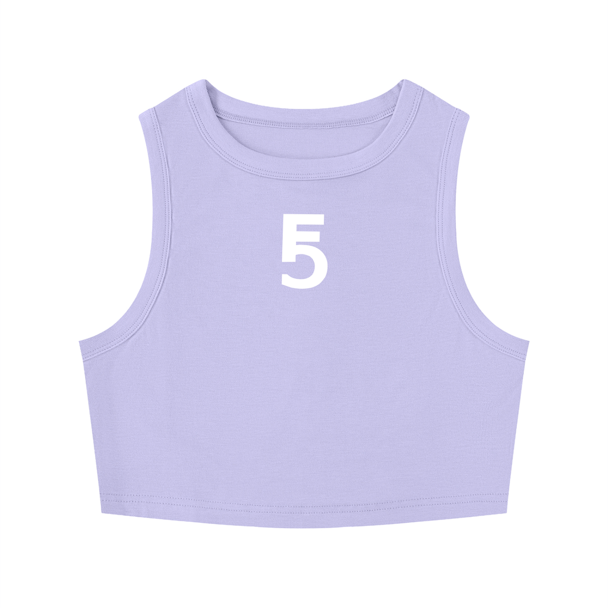 Tight Crewneck Crop Tank Top Icon | White Logo