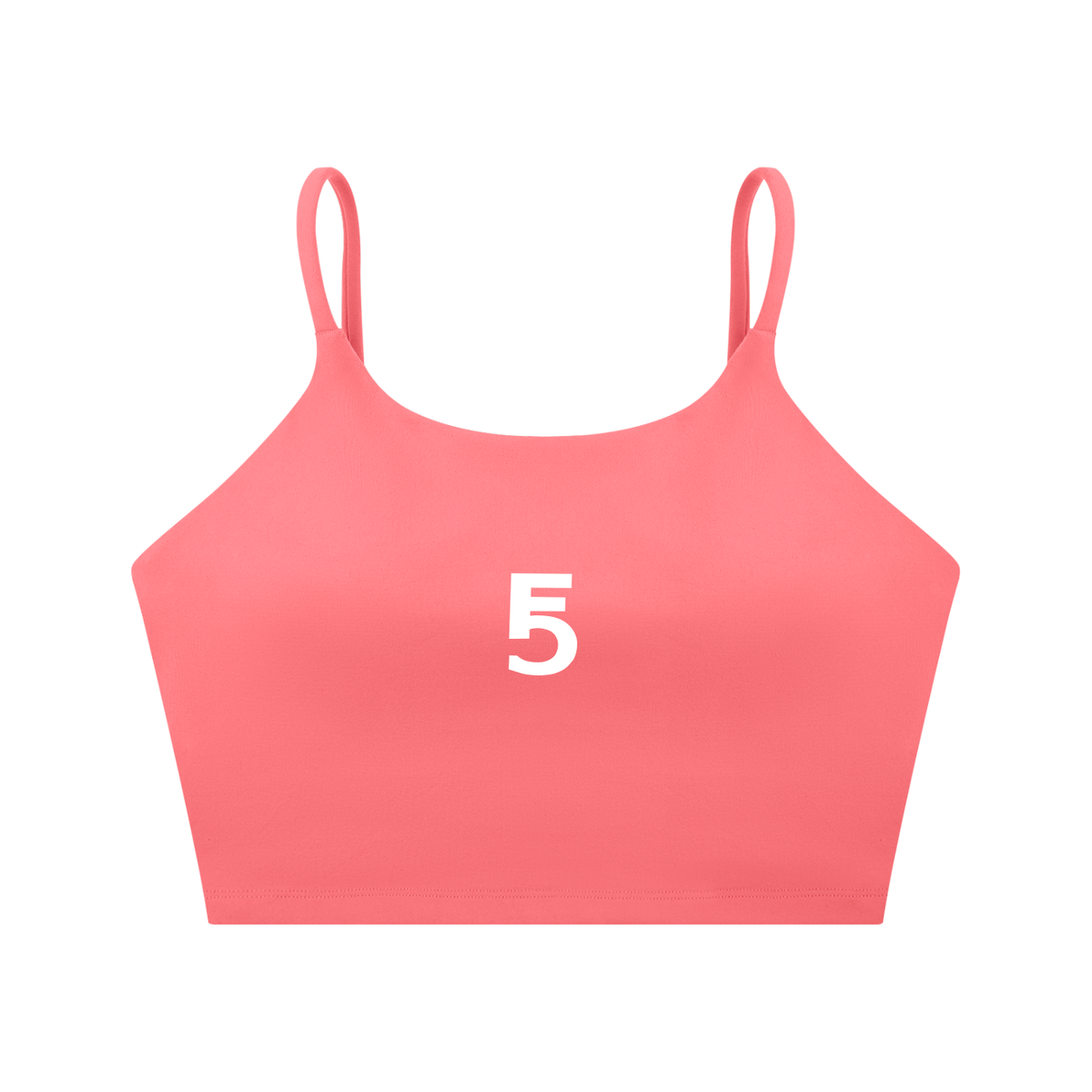 Spaghetti Strap Yoga Sports Bra Icon | White Logo