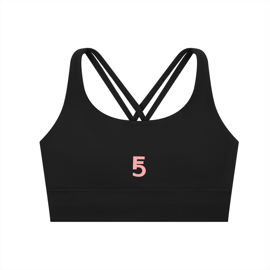 Strappy Criss-Cross Sports Bra Icon | Pink Logo