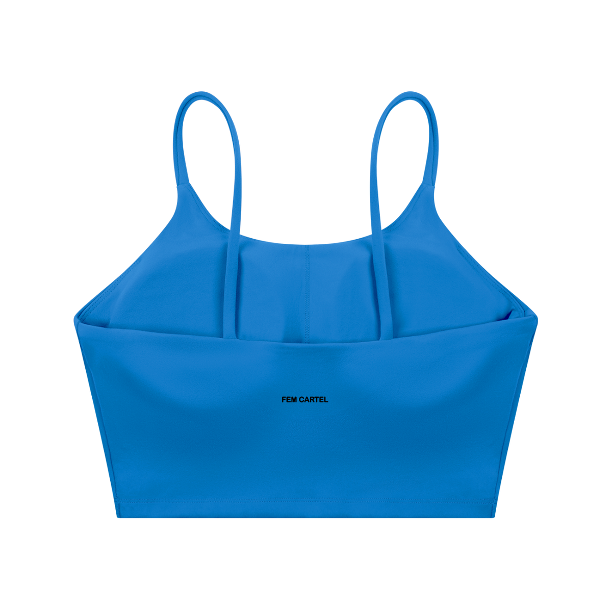 Spaghetti Strap Yoga Sports Bra Icon | Black Logo