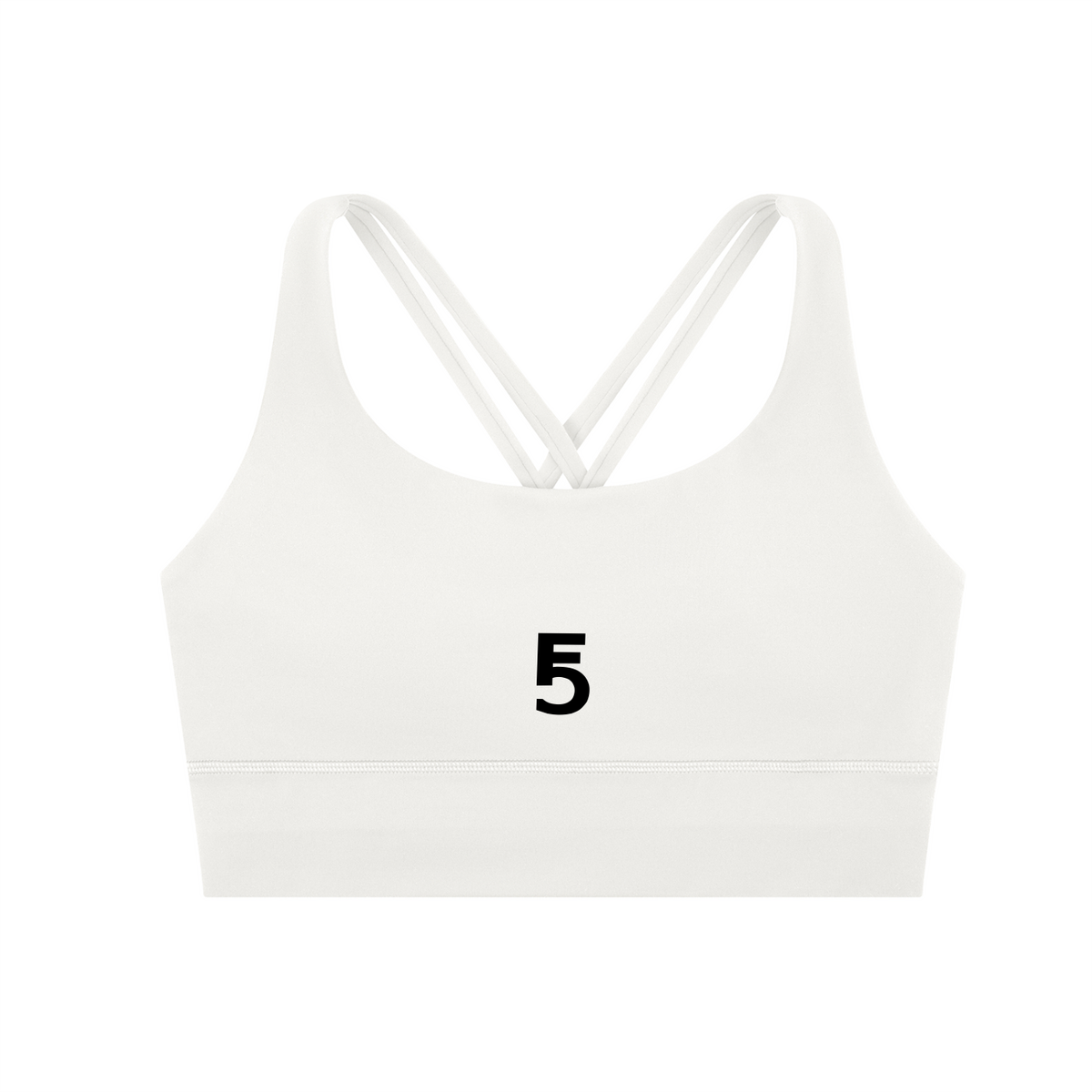 Strappy Criss-Cross Sports Bra | Black Logo