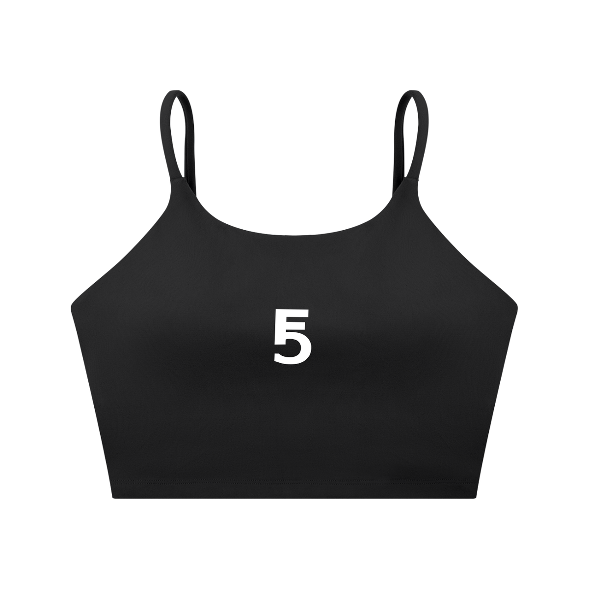 Spaghetti Strap Yoga Sports Bra Icon | White Logo