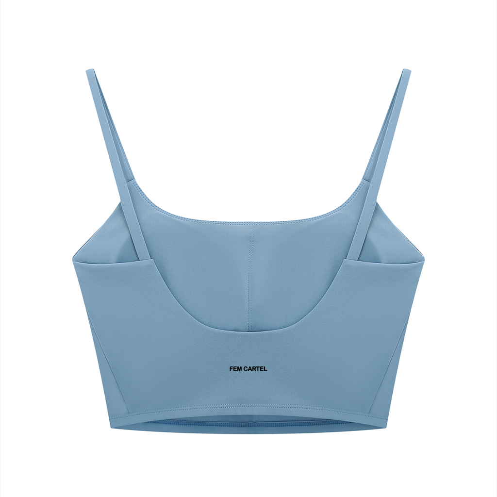 Solid Color Sports Bra Script | Black Logo