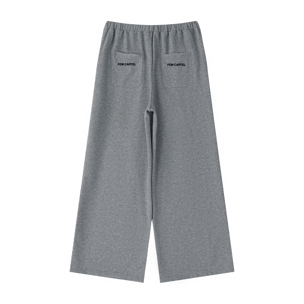 Wide Leg Sweatpants | Black Logo