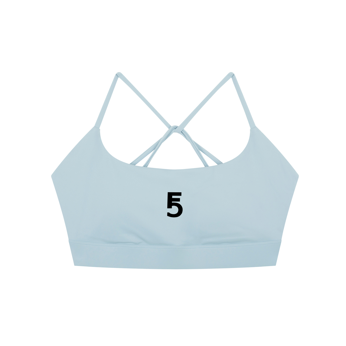 Strappy Criss Cross Yoga Sports Bra Icon | Black Logo