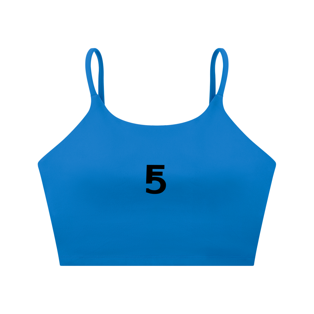 Spaghetti Strap Yoga Sports Bra Icon | Black Logo