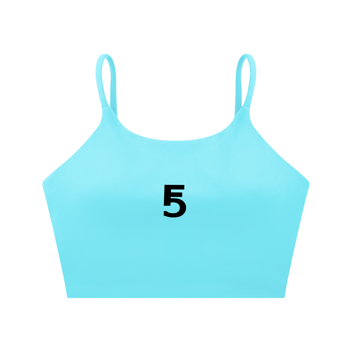 Spaghetti Strap Yoga Sports Bra Icon | Black Logo