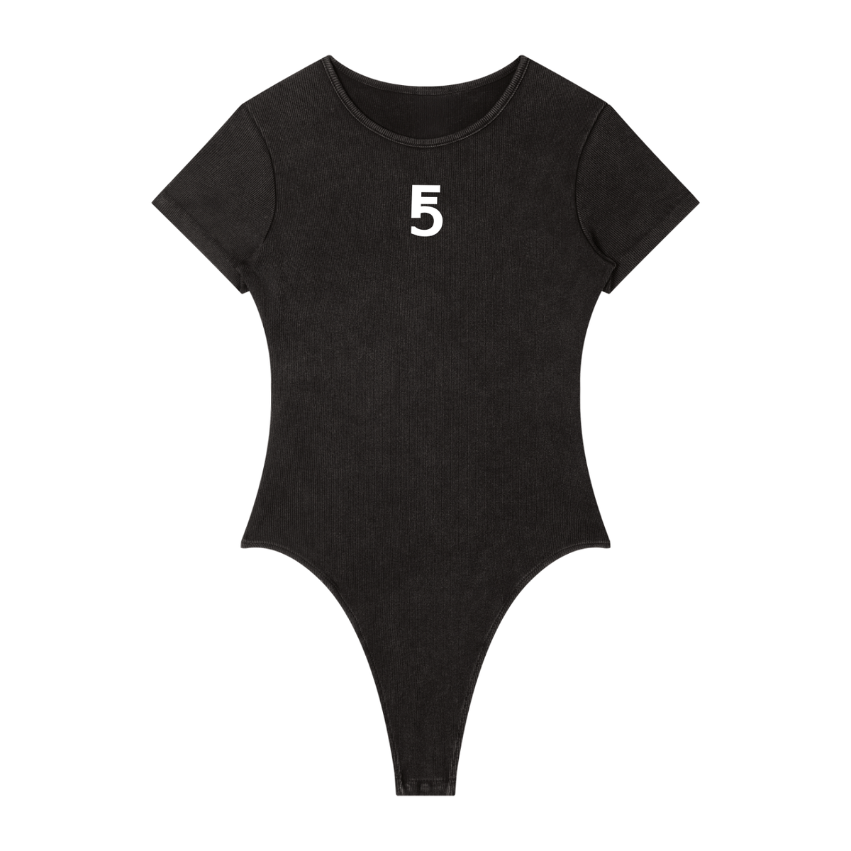Mineral Wash Crewneck Bodysuit Icon | White Logo