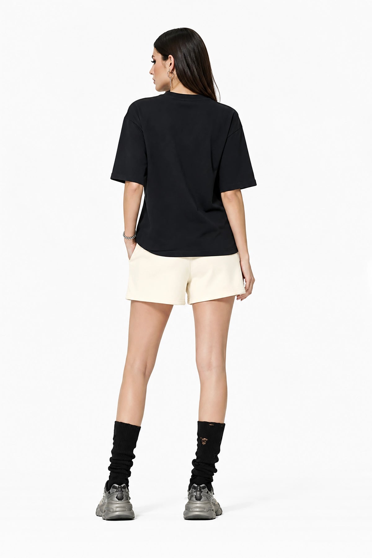 Fleece Drawstring Sweatshorts | White Logo