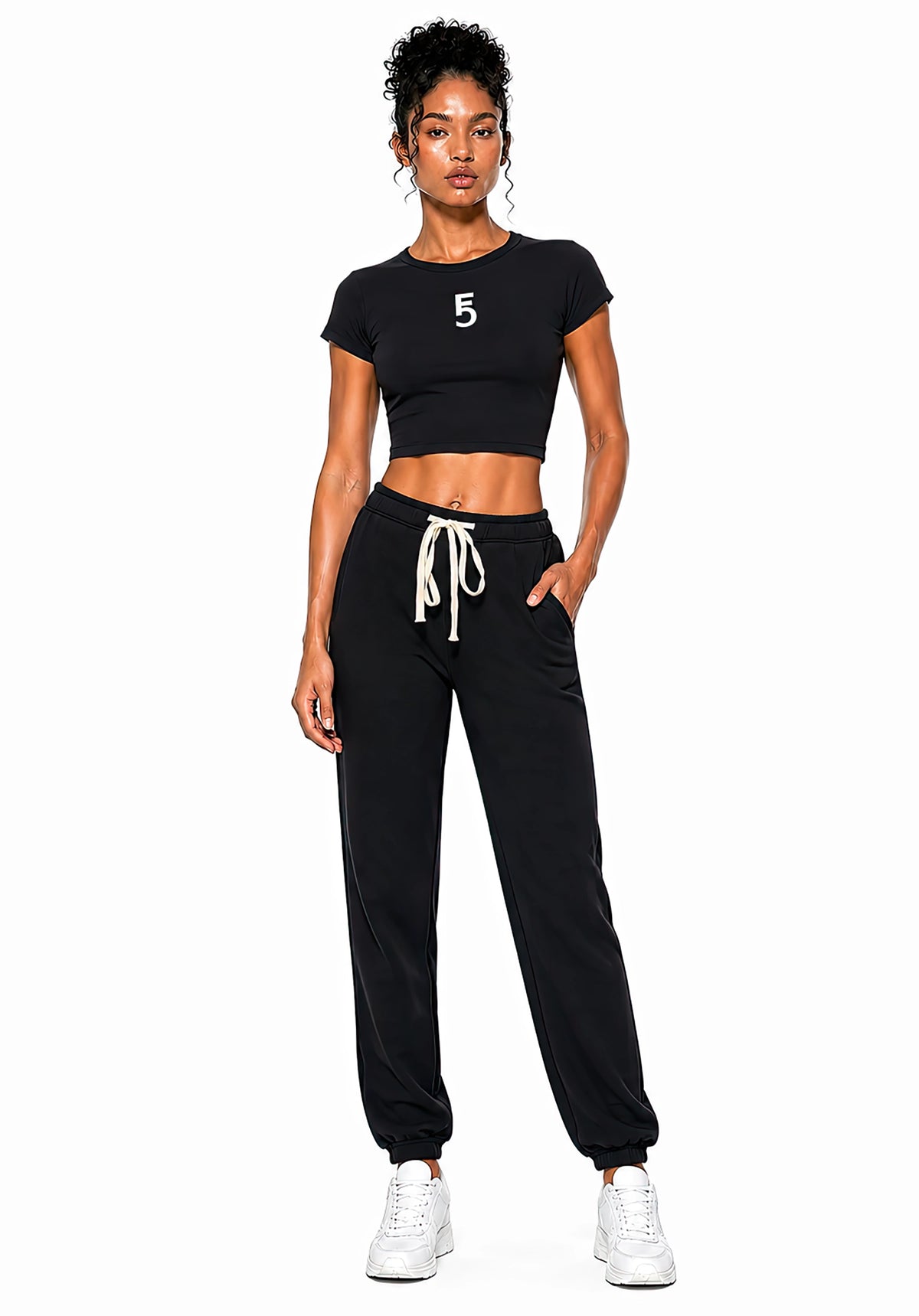 Snow Washed Crop Top Icon | White Logo