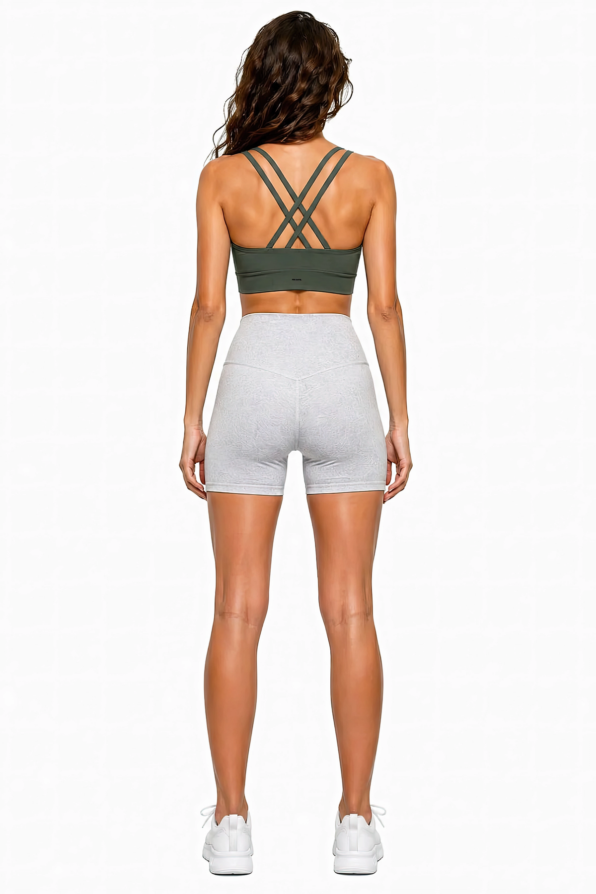 Strappy Criss-Cross Sports Bra | Black Logo