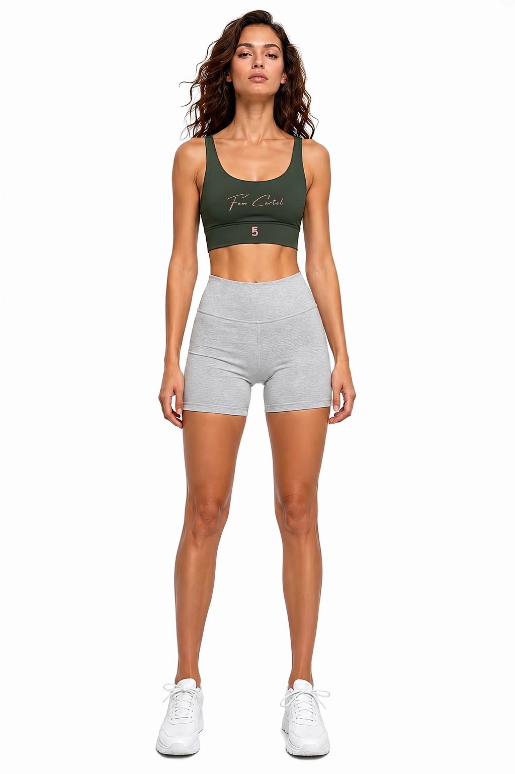 Strappy Criss-Cross Sports Bra | Pink Logo