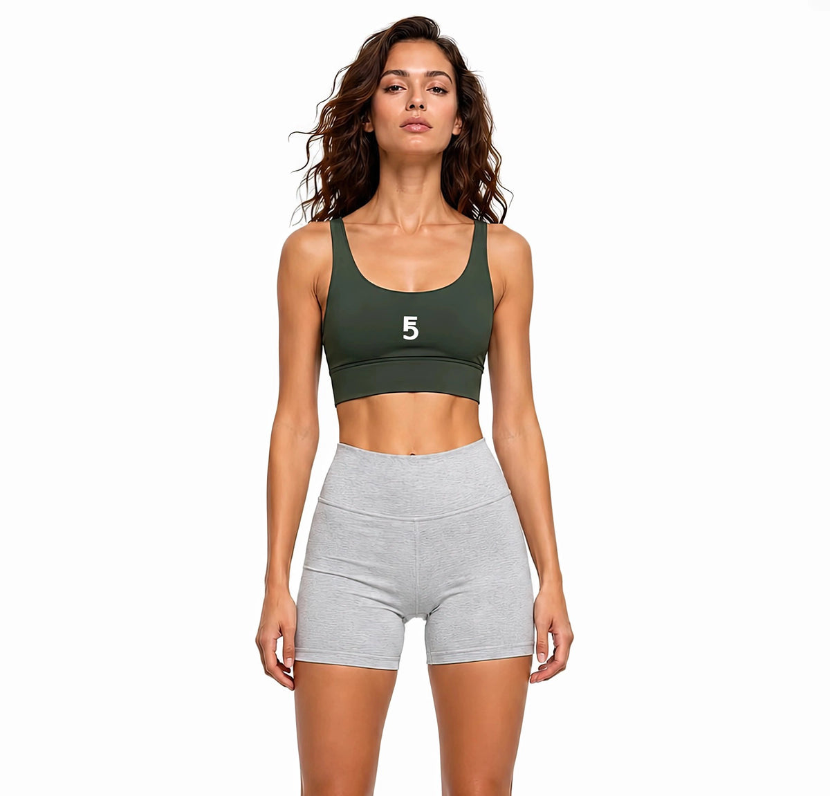 Strappy Criss-Cross Sports Bra | White Logo
