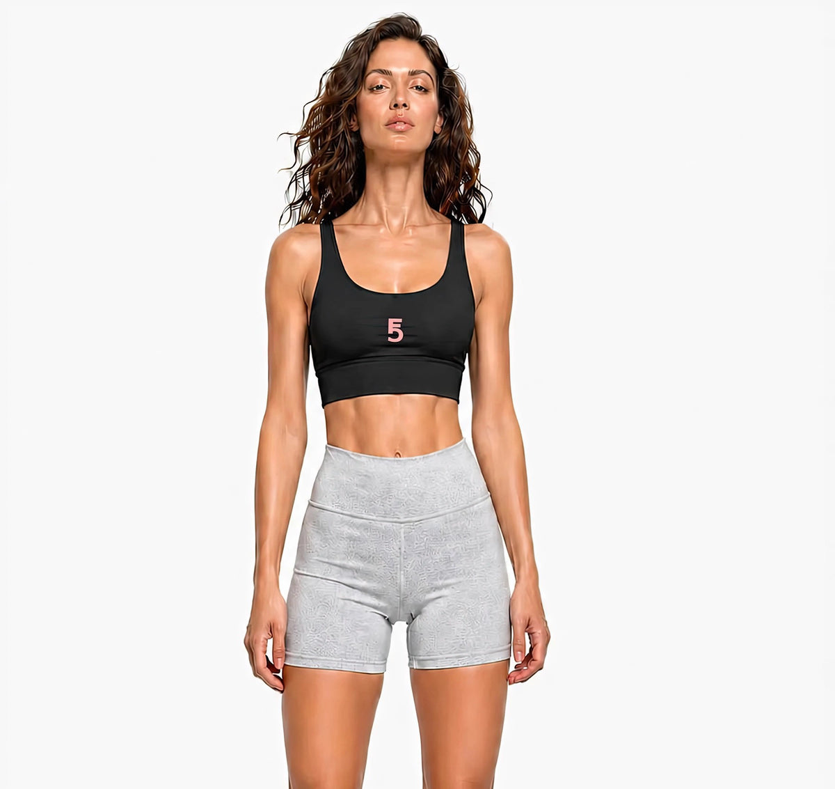 Strappy Criss-Cross Sports Bra Icon | Pink Logo