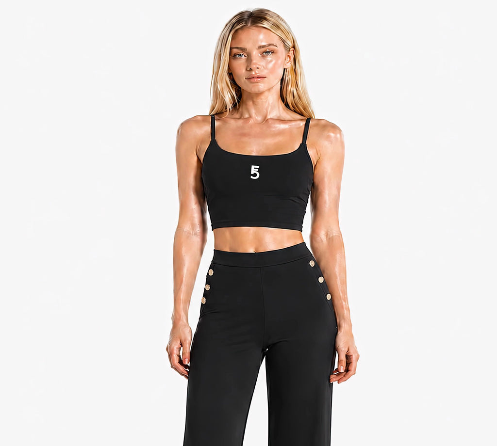 Solid Color Sports Bra Icon | White Logo