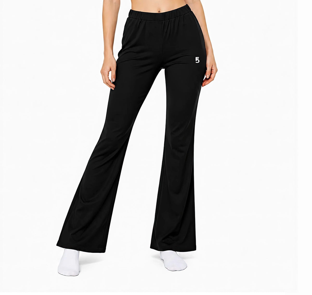 Slim-Fit Flared Sweatpants | White Logo